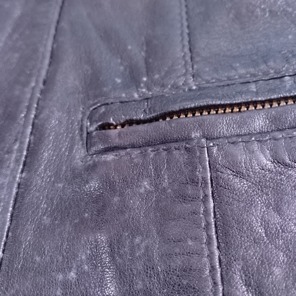 Vintage LIPTONS Black Leather Long Utility Vest Dress – Zipper Closure - Picture 8 of 8